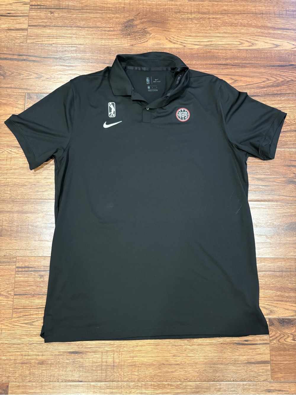 Nike Black Men’s Polo with Raptors 905  Large